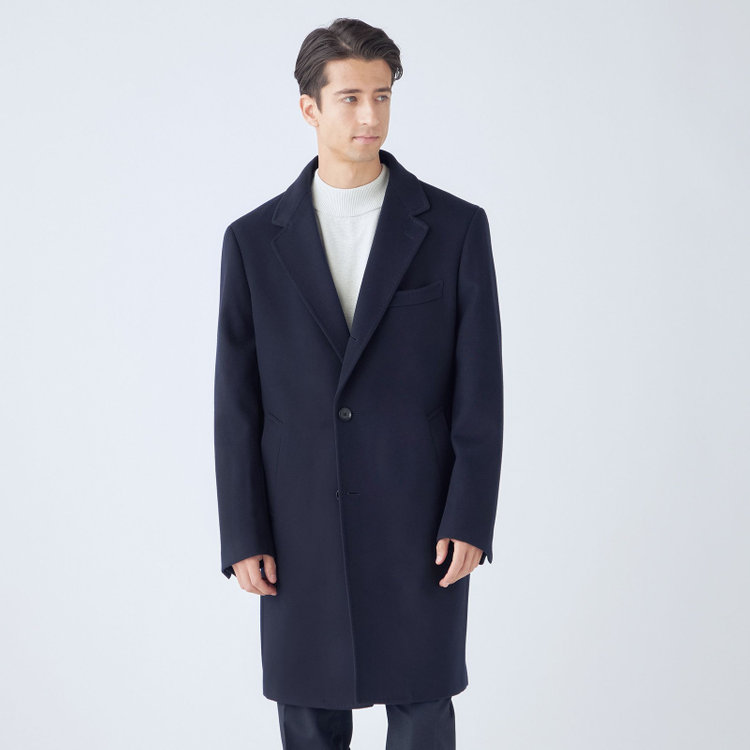 ソノタ（KONAKA用） 【THE 神 COAT】【Donato Vinci Italy UOMO】ウールチェスターコート/ネイビー/NEW ZEALAND LIMITED WOOL 紺中間