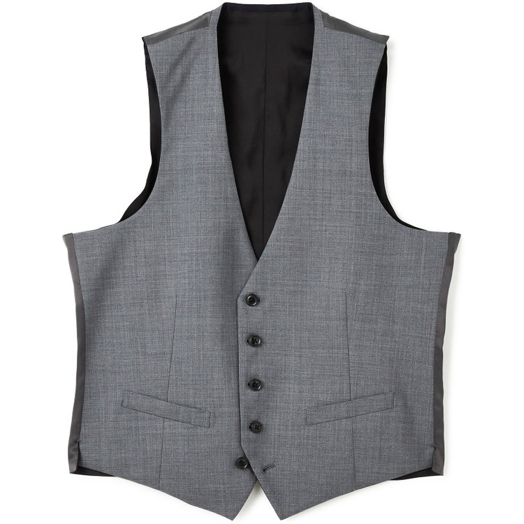 ソノタ（KONAKA用） 【JOHN PEARSE BLACK】【年間】リバーシブルジレ(ベスト)/ネイビー＆グレー/SHOWER CLEAN 紺濃色