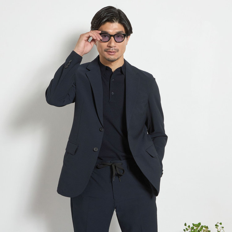 ＵＷＳ ＷＯＲＫ 【ULTRA WORK SUIT】【春夏】セットアップ2釦ジャケット/ネイビー 紺濃色