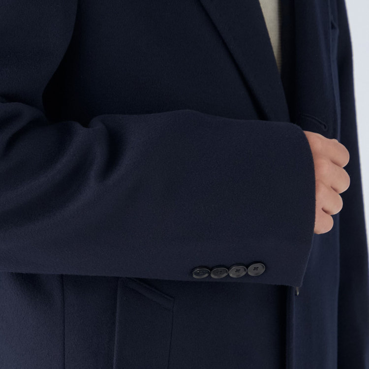 ソノタ（KONAKA用） 【THE 神 COAT】【Donato Vinci Italy UOMO】ウールチェスターコート/ネイビー/NEW ZEALAND LIMITED WOOL 紺中間