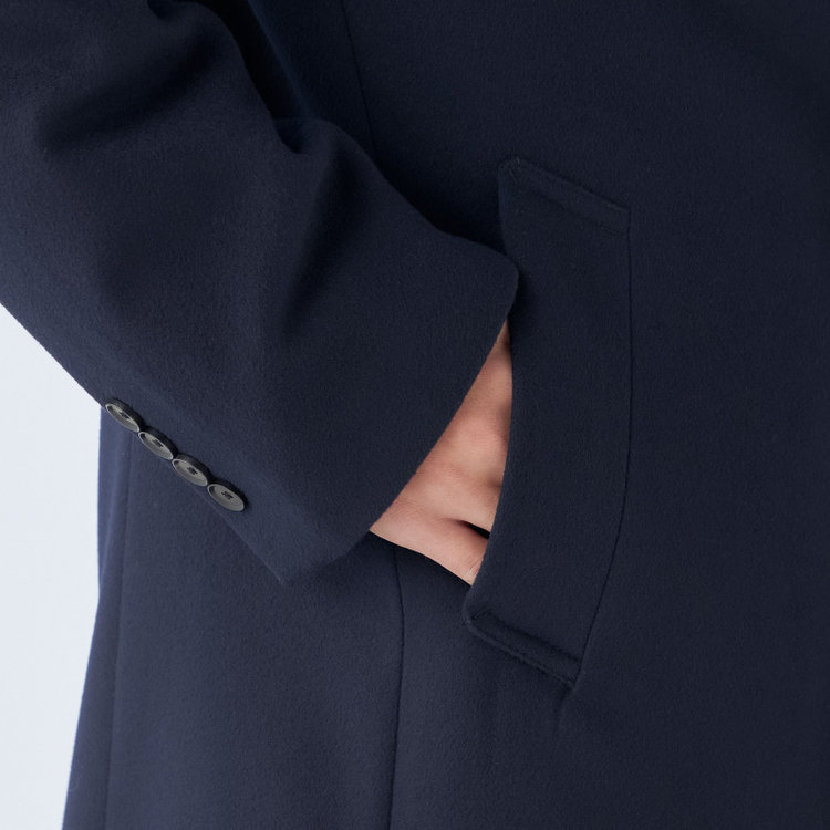 ソノタ（KONAKA用） 【THE 神 COAT】【Donato Vinci Italy UOMO】ウールチェスターコート/ネイビー/NEW ZEALAND LIMITED WOOL 紺中間