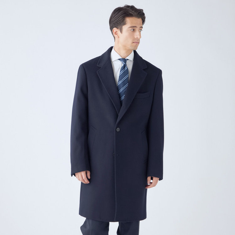 ソノタ（KONAKA用） 【THE 神 COAT】【Donato Vinci Italy UOMO】ウールチェスターコート/ネイビー/NEW ZEALAND LIMITED WOOL 紺中間