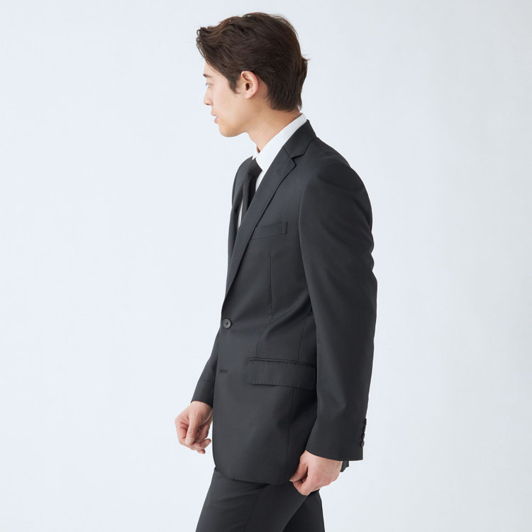 ＪＰセレクトライン 【JOHN PEARSE Black SELECT LINE】【年間】2釦シングルスーツ 0タック/ネイビー×ソリッド/NEW ZEALAND LIMITED WOOL/REAL NAVY COLLECTION/※裾上げ必要 紺中間