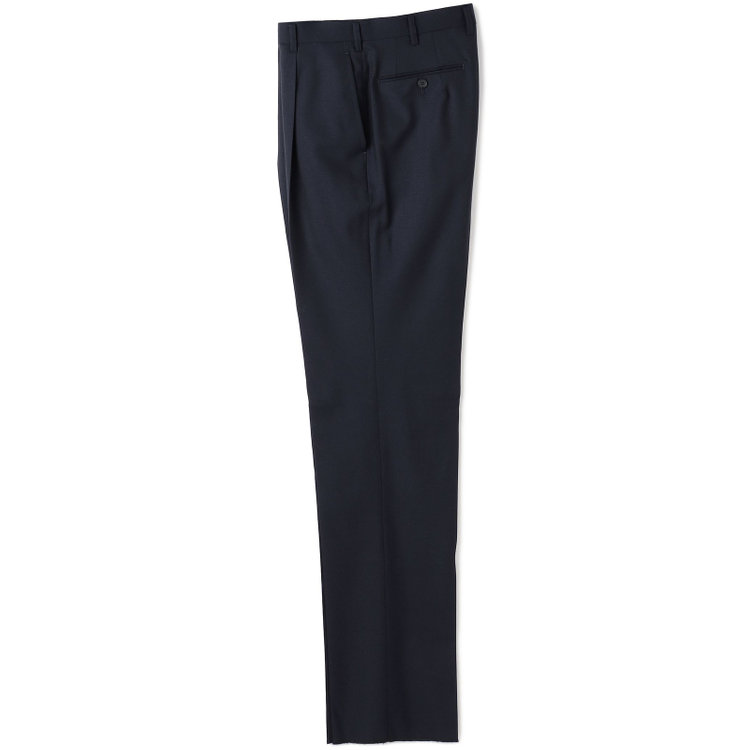 ドナートヴィンチ 【Donato Vinci Italy】【春夏】2釦シングルスーツ 1タック/ネイビー×カルゼ/REAL BLACK COLLECTION/NEW ZEALAND LIMITED WOOL/※裾上げ必要 紺中間