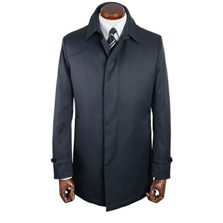 ソノタ（KONAKA用） 【WEB限定/OUTLET/汚れ・キズ等有】【ステンカラー】コート/ネイビー×ドビーストライプ ネイビー系(紺)