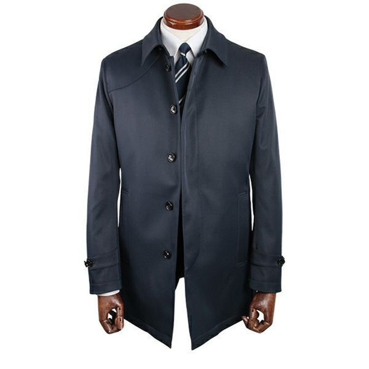 ソノタ（KONAKA用） 【WEB限定/OUTLET/汚れ・キズ等有】【ステンカラー】コート/ネイビー×ドビーストライプ ネイビー系(紺)