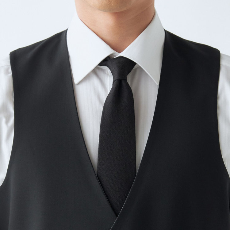 ソノタ（KONAKA用） 【JOHN PEARSE BLACK】【年間】リバーシブルジレ(ベスト)/ブラック＆グレー/SHOWER CLEAN 黒