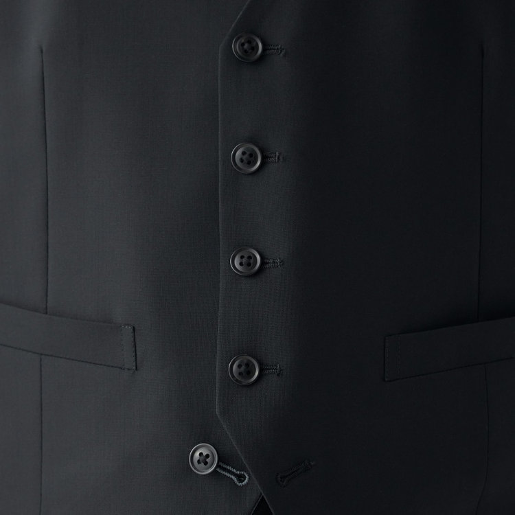 ソノタ（KONAKA用） 【JOHN PEARSE BLACK】【年間】リバーシブルジレ(ベスト)/ブラック＆グレー/SHOWER CLEAN 黒