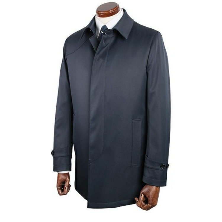 ソノタ（KONAKA用） 【WEB限定/OUTLET/汚れ・キズ等有】【ステンカラー】コート/ネイビー×ドビーストライプ ネイビー系(紺)