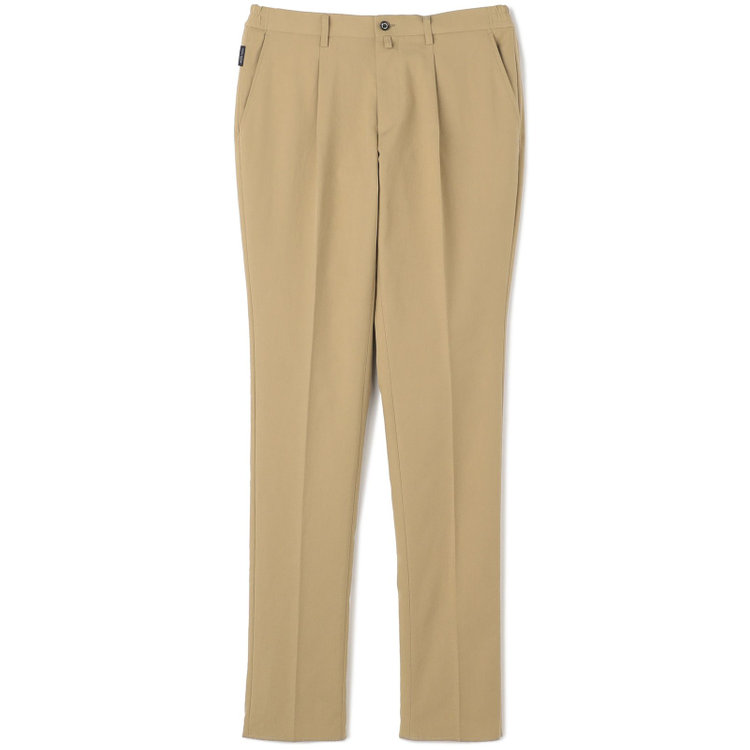 スタンリーブラッカ 【stanley blacker new york】【春夏】1タックストレッチパンツ/ベージュ/ウエストシャーリング仕様/※裾上げ必要 茶淡色