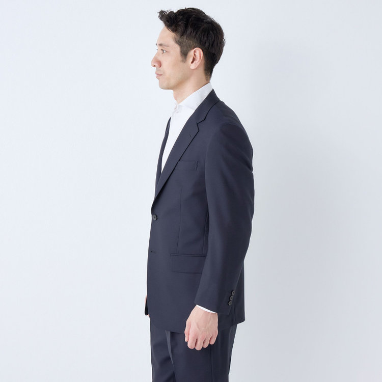 ドナートヴィンチ 【Donato Vinci Italy】【春夏】2釦シングルスーツ 1タック/ネイビー×カルゼ/REAL BLACK COLLECTION/NEW ZEALAND LIMITED WOOL/※裾上げ必要 紺中間