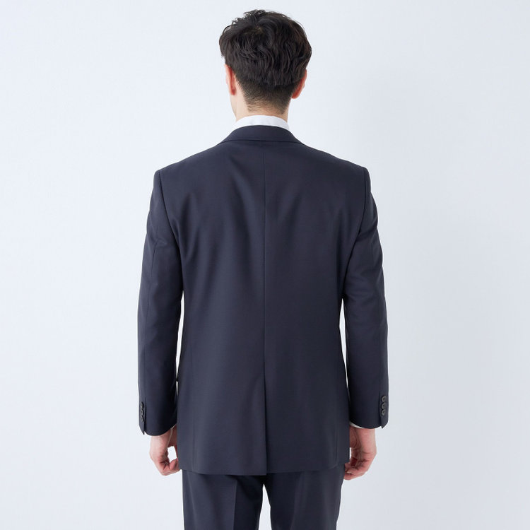 ドナートヴィンチ 【Donato Vinci Italy】【春夏】2釦シングルスーツ 1タック/ネイビー×カルゼ/REAL BLACK COLLECTION/NEW ZEALAND LIMITED WOOL/※裾上げ必要 紺中間