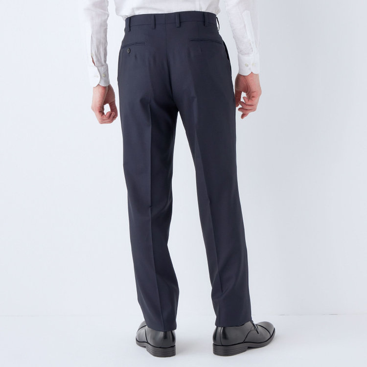 ドナートヴィンチ 【Donato Vinci Italy】【春夏】2釦シングルスーツ 1タック/ネイビー×カルゼ/REAL BLACK COLLECTION/NEW ZEALAND LIMITED WOOL/※裾上げ必要 紺中間