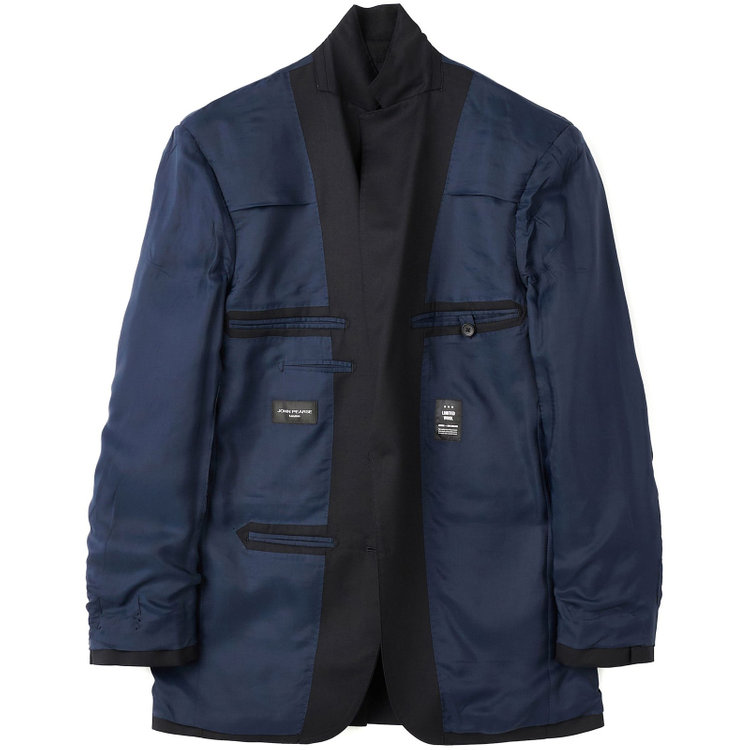 ＪＰセレクトライン 【JOHN PEARSE Black SELECT LINE】【年間】2釦シングルスーツ 0タック/ネイビー×ソリッド/NEW ZEALAND LIMITED WOOL/REAL NAVY COLLECTION/※裾上げ必要 紺中間