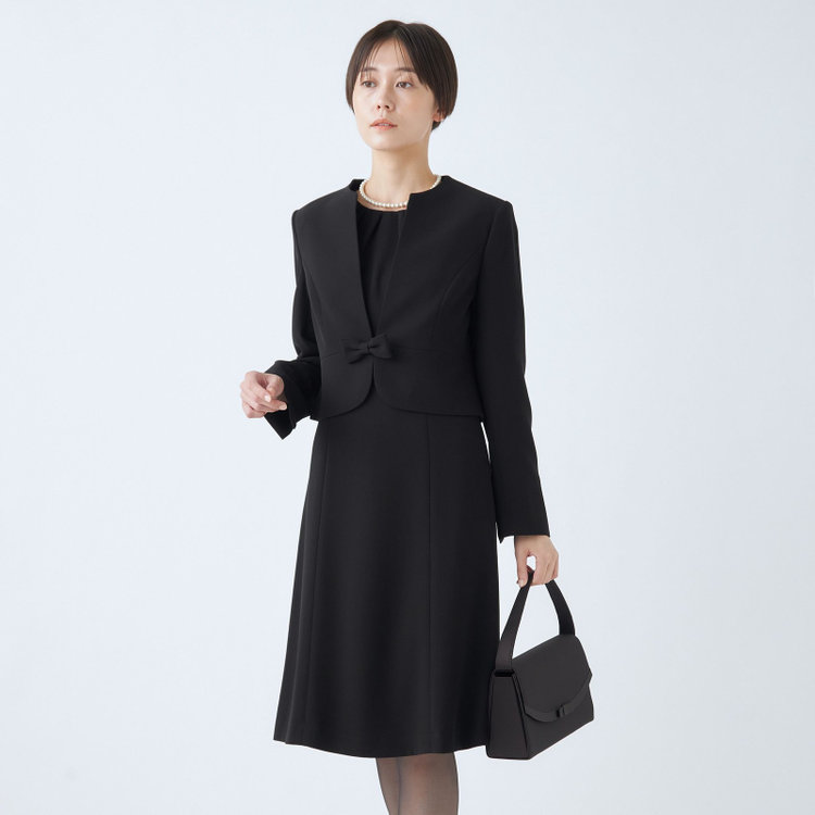 ソノタ（KONAKA用） 【年間】ノーカラーアンサンブルレディースフォーマル 黒