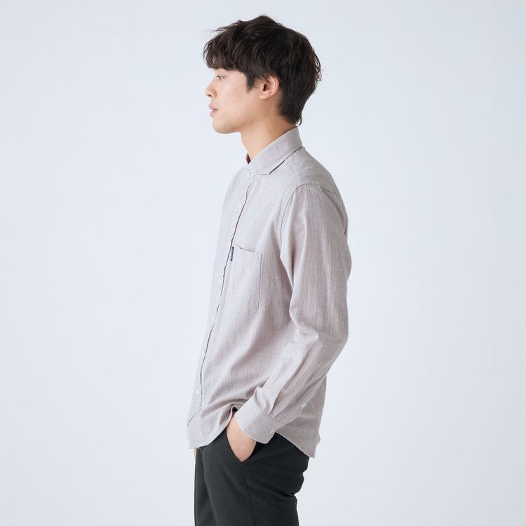 スタンリーブラッカ 【stanley blacker new york】【長袖】カッタウェイシャツ/グレー グレー淡色