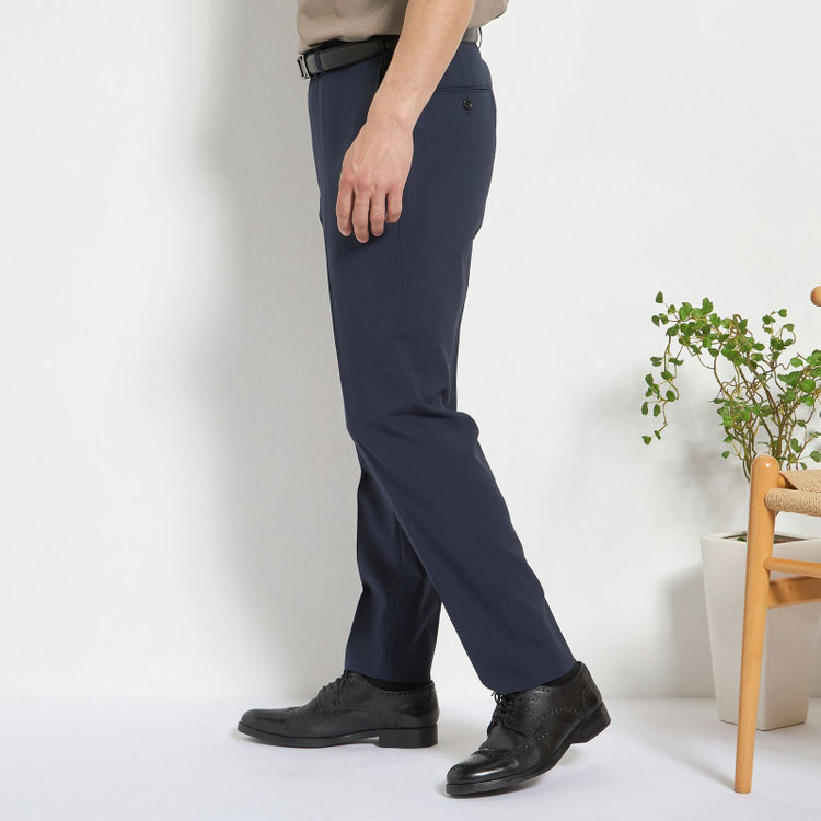 ハイスペックモーション 【HIGH SPEC MOTION】【春夏】パンツ/ネイビー/ウエストシャーリング仕様/※裾上げ必要 紺中間