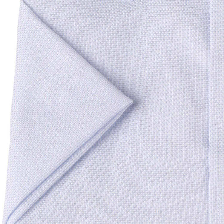 ジョンピアースブラック 【半袖】【JOHN PEARSE Black】【形態安定】ボタンダウンドレスワイシャツ/ブルー×ドビー/襟裏別布 ブルー系(青)