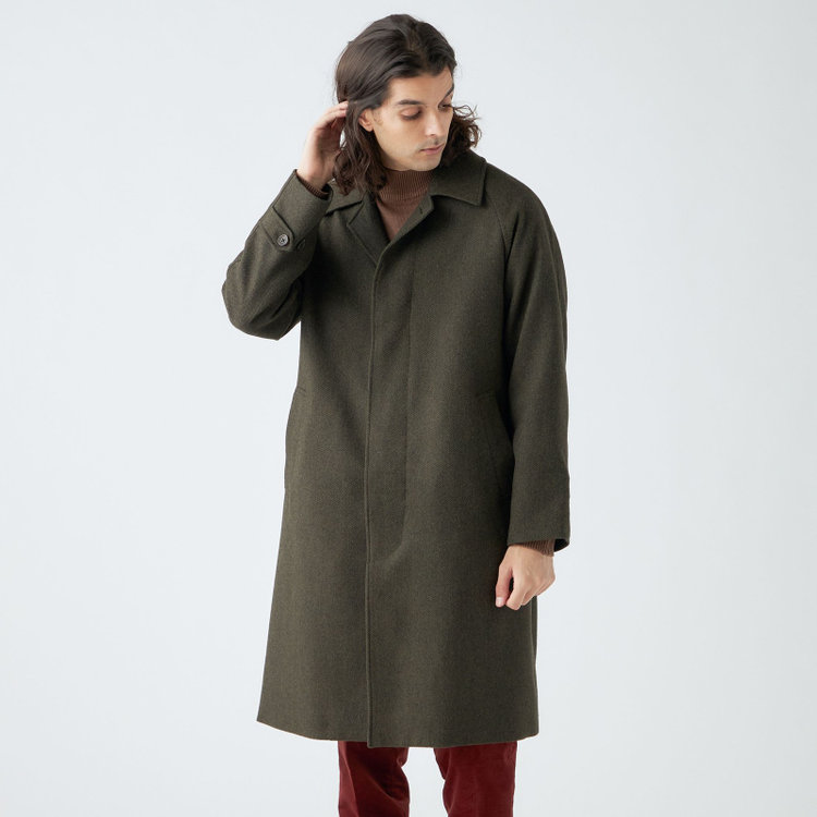 スタンリーブラッカ 【stanley blacker new york】【秋冬】モックネックニット/ブラウン 茶淡色