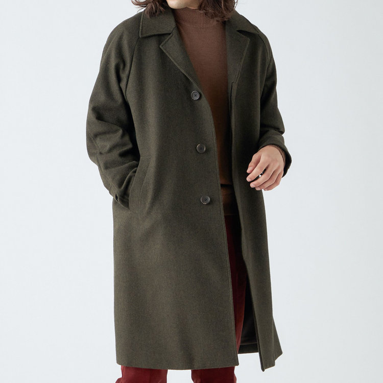 スタンリーブラッカ 【stanley blacker new york】【秋冬】モックネックニット/ブラウン 茶淡色