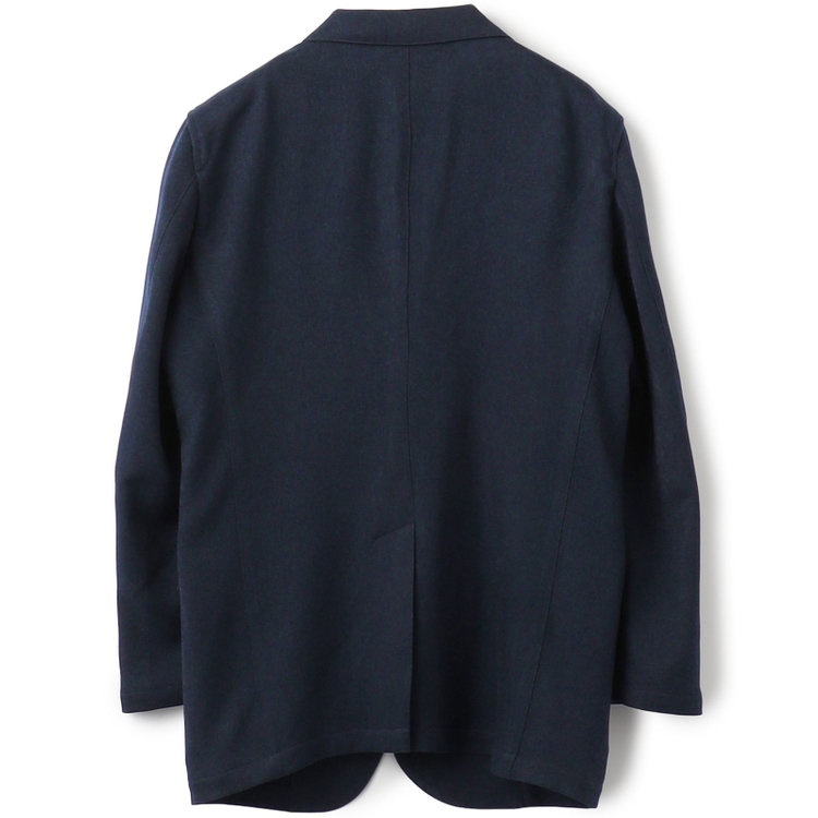 ＵＷＳ ＷＯＲＫ 【UWS】【年間】ビジカジセットアップ 2釦ジャケット /ネイビー×メランジ調 /ウォッシャブル /ストレッチ 紺濃色