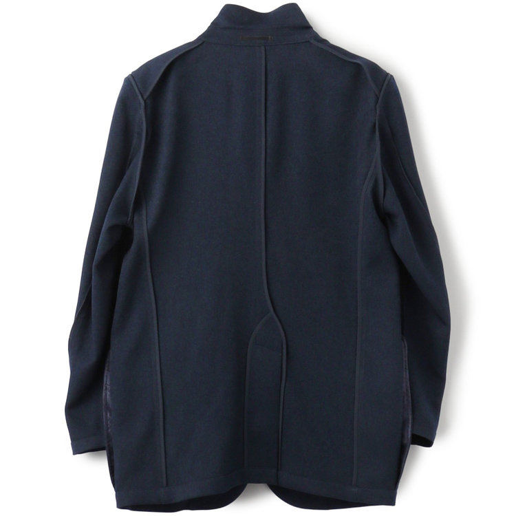 ＵＷＳ ＷＯＲＫ 【UWS】【年間】ビジカジセットアップ 2釦ジャケット /ネイビー×メランジ調 /ウォッシャブル /ストレッチ 紺濃色