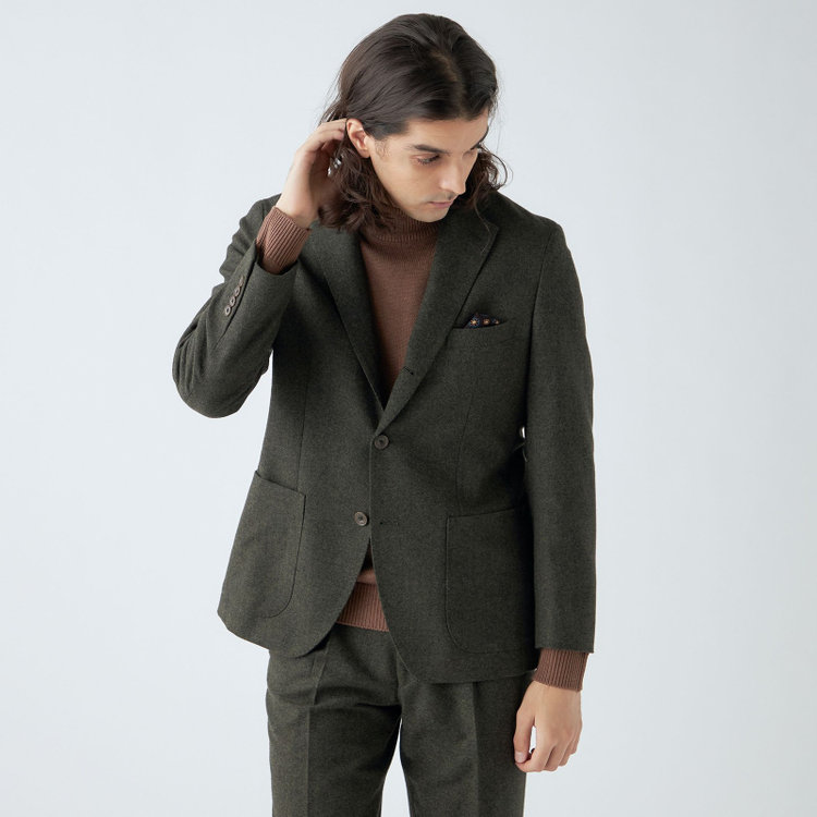 スタンリーブラッカ 【stanley blacker new york】【秋冬】モックネックニット/ブラウン 茶淡色