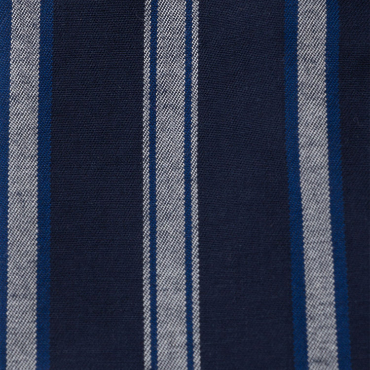 ライル＆スコット 【LYLE&SCOTT】ボタンカジュアルシャツ/ネイビー×グレーストライプ 黄中間