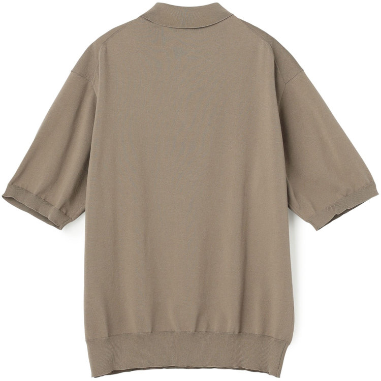 ジョンピアース 【JOHN PEARSE comfort navy】【半袖】ニットポロ/ブラウン 茶中間