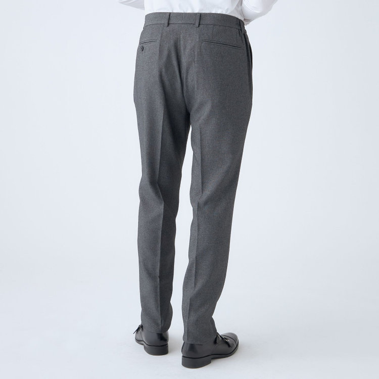 ハイスペックモーション 【HIGH SPEC MOTION】【春夏】0タックパンツ/グレー/ウエストシャーリング仕様/※裾上げ必要 グレー濃色