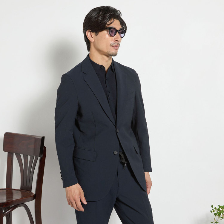 【ULTRA WORK SUIT】【春夏】セットアップ2釦ジャケット/ネイビー