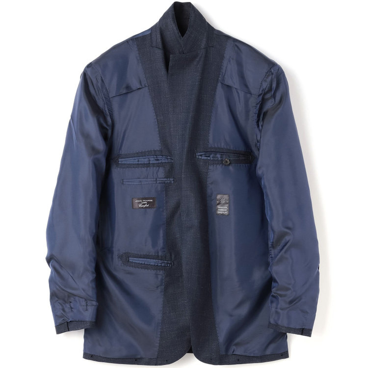 ＪＰ コンフォート 【JOHN PEARSE comfort】【春夏】2釦シングルスーツ ショートタック/ネイビー/REAL NAVY COLLECTION/NEW ZEALAND WOOLSHOWER CLEAN/SustainaBee Wool/※裾上げ必要 紺中間