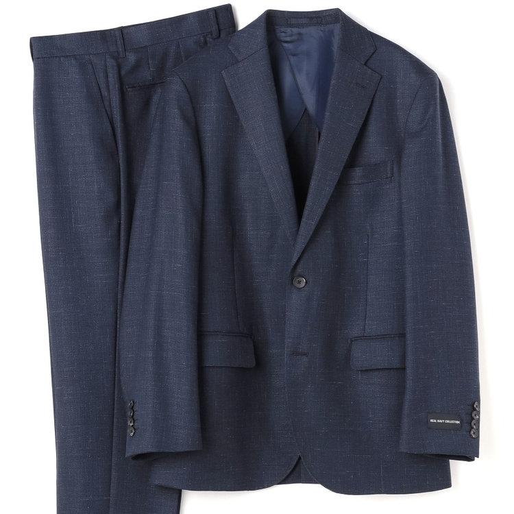 ＪＰ コンフォート 【JOHN PEARSE comfort】【春夏】2釦シングルスーツ ショートタック/ネイビー/REAL NAVY COLLECTION/NEW ZEALAND WOOLSHOWER CLEAN/SustainaBee Wool/※裾上げ必要 紺中間