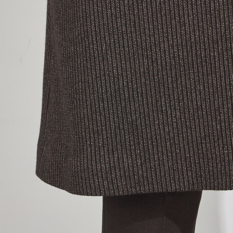 ＫＭＣブラック 【KANSAIMAN collection】ショートスタンドカラーコート/ブラウン/RE:NEWOOL 茶濃色