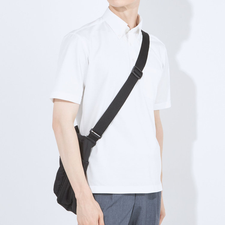 ＪＰコンフォート ネイビー 【半袖】【JOHN PEARSE comfort navy】【ノーアイロン】ボタンダウンビズポロシャツ プルオーバータイプ/ホワイト/ULTRA MOVE/ニット素材 白