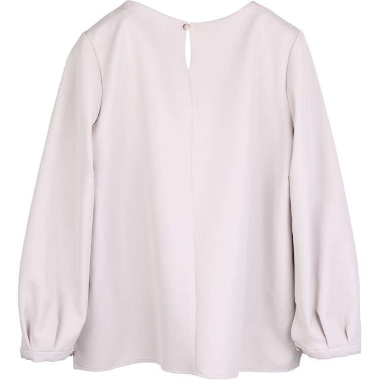 KONAKA　アウトレット 【WEB限定/OUTLET/汚れ・キズ等有】【mirum purple】キーネックブラウス/グレージュ グレー系(灰)