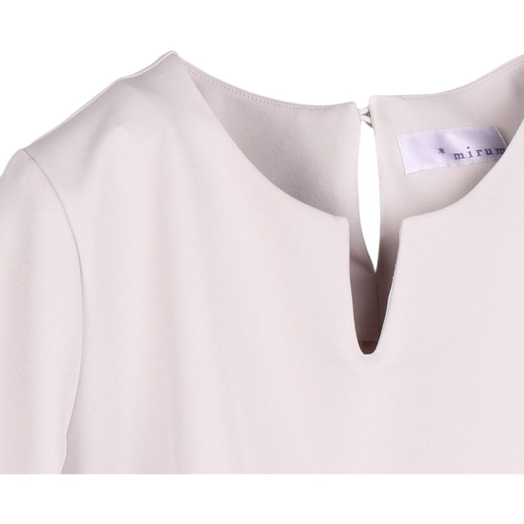 KONAKA　アウトレット 【WEB限定/OUTLET/汚れ・キズ等有】【mirum purple】キーネックブラウス/グレージュ グレー系(灰)