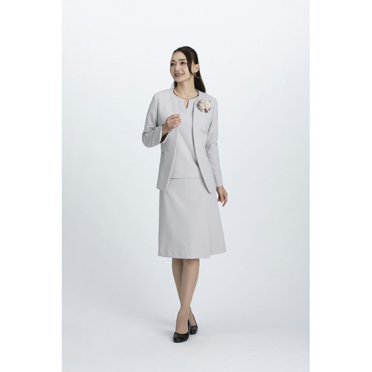 KONAKA　アウトレット 【WEB限定/OUTLET/汚れ・キズ等有】【mirum purple】キーネックブラウス/グレージュ グレー系(灰)