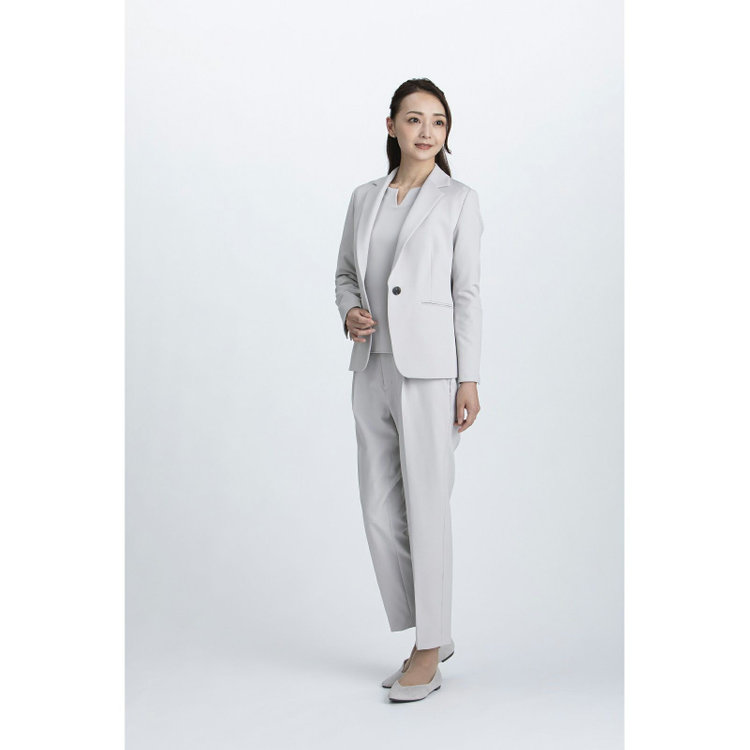 KONAKA　アウトレット 【WEB限定/OUTLET/汚れ・キズ等有】【mirum purple】キーネックブラウス/グレージュ グレー系(灰)