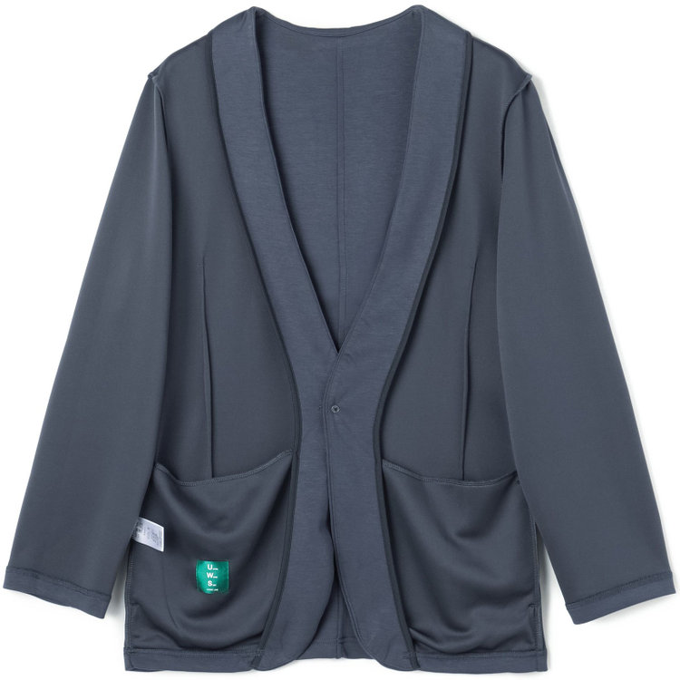 ＵＷＳ ＨＯＭＥ 【ULTRA WORK SUIT/HOME LINE】【春夏】セットアップ1釦ノーカラージャケット/ブルーグレー グレー系(灰)