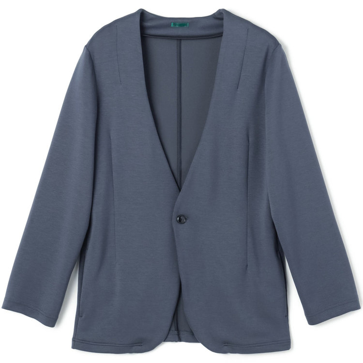 ＵＷＳ ＨＯＭＥ 【ULTRA WORK SUIT/HOME LINE】【春夏】セットアップ1釦ノーカラージャケット/ブルーグレー グレー系(灰)