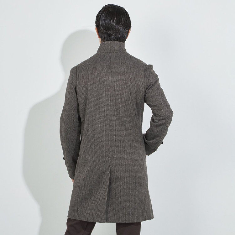 ソノタ（KONAKA用） 【レギュラーフィット】【秋冬】ショートスタンドカラーコート/ブラウン 茶濃色