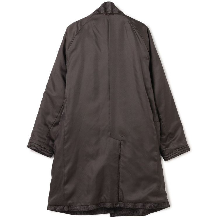 ＫＭＣブラック 【KANSAIMAN collection】ショートスタンドカラーコート/ブラウン/RE:NEWOOL 茶濃色