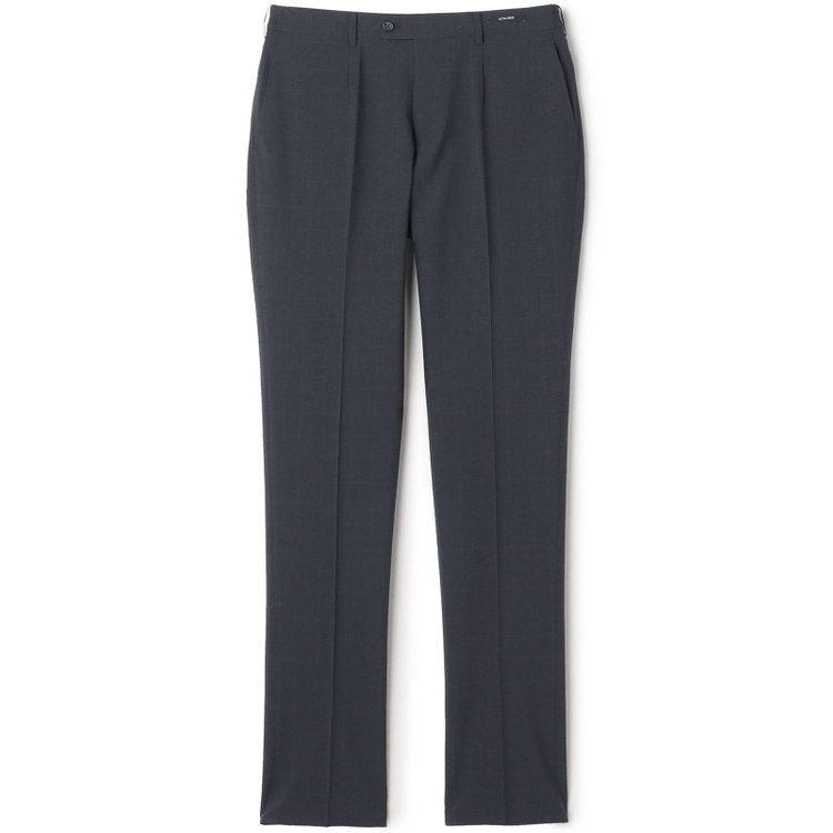 ＪＰ コンフォート 【JOHN PEARSE comfort】【春夏】ポリエステル ショートタックパンツ/グレー×チェック/ウエストシャーリング仕様/※裾上げ必要 グレー濃色