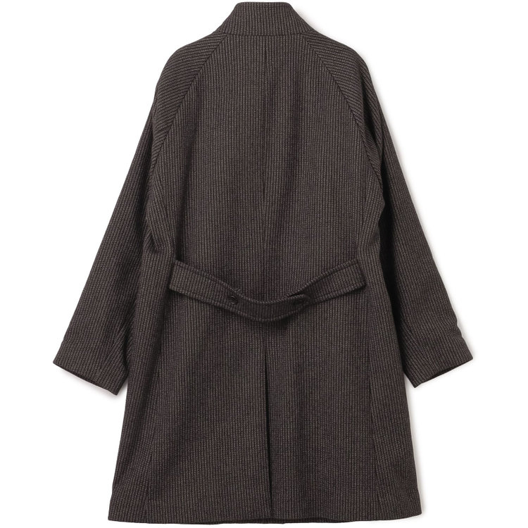 ＫＭＣブラック 【KANSAIMAN collection】ショートスタンドカラーコート/ブラウン/RE:NEWOOL 茶濃色