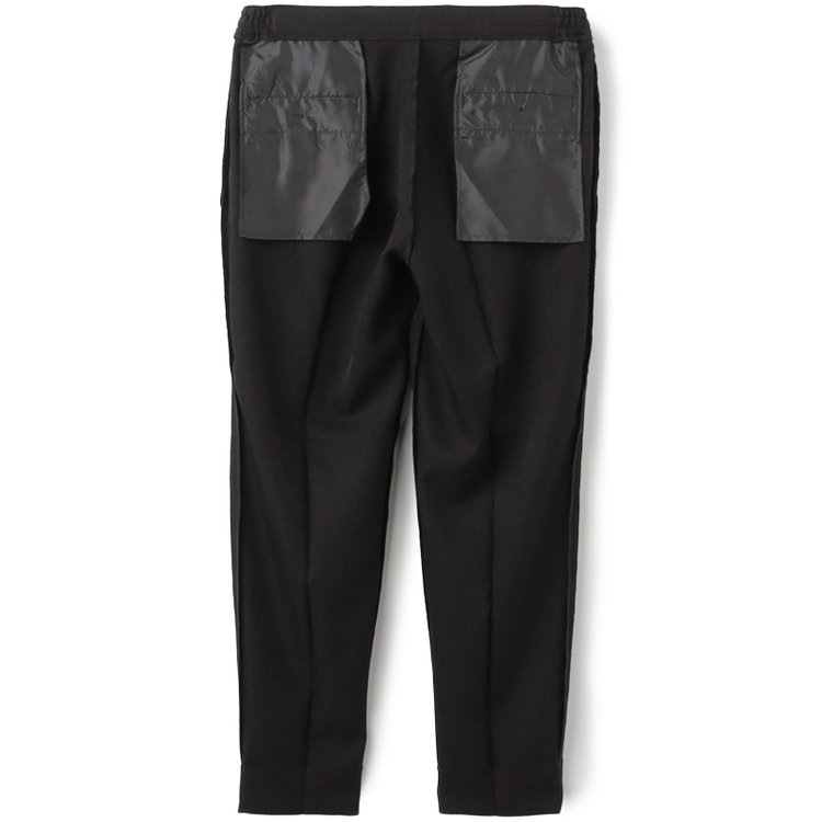 ＵＷＳ ＷＯＲＫ 【UWS】【年間】ビジカジセットアップ 0タックパンツ/ブラック×メランジ調/ウォッシャブル /ストレッチ ※裾上げ済み仕様 黒