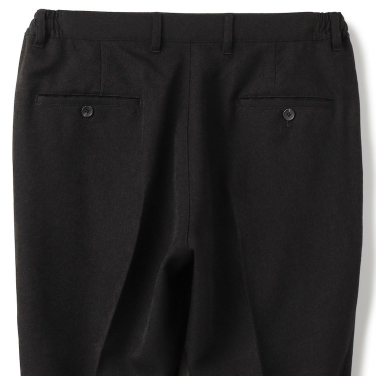 ＵＷＳ ＷＯＲＫ 【UWS】【年間】ビジカジセットアップ 0タックパンツ/ブラック×メランジ調/ウォッシャブル /ストレッチ ※裾上げ済み仕様 黒