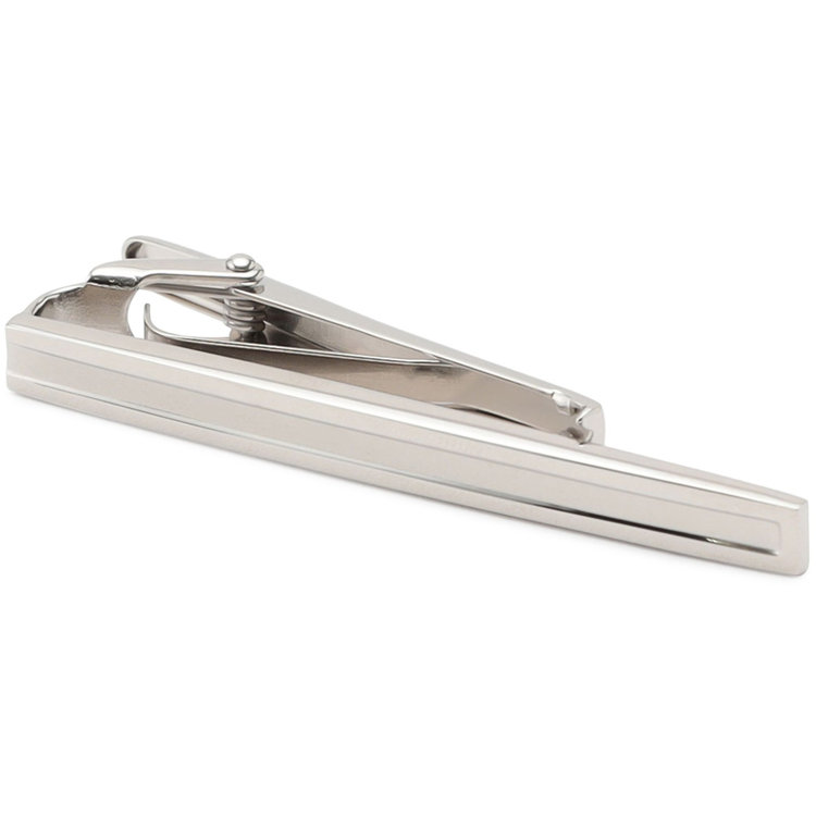 ジョンピアース 【JOHN PEARSE London】ネクタイピン/シルバー/60mm×4mm グレー淡色