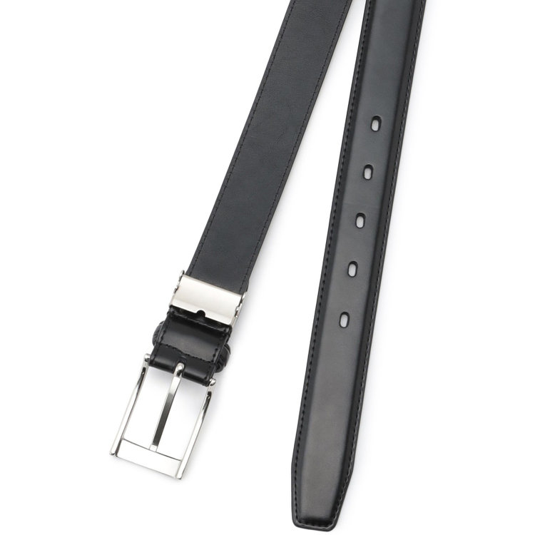 KONAKA　アウトレット 【WEB限定/OUTLET/汚れ・キズ等有】【JOHN PEARSE】ピンバックルベルト 3.0cm幅/ブラック(ウエスト94cmまで対応) 黒