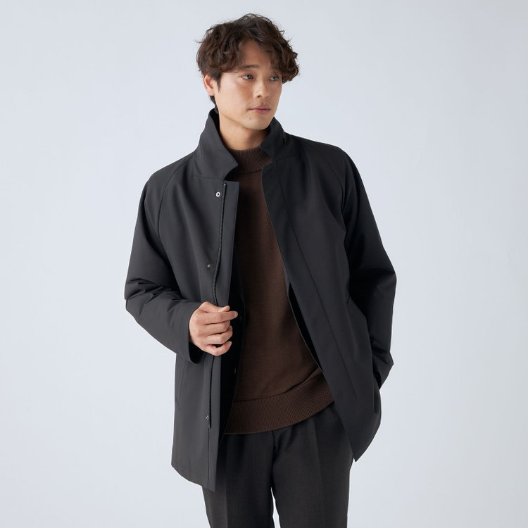 ソノタ（KONAKA用） 【レギュラーフィット】【撥水加工】【秋冬】スタンドカラーコート/ブラック 黒